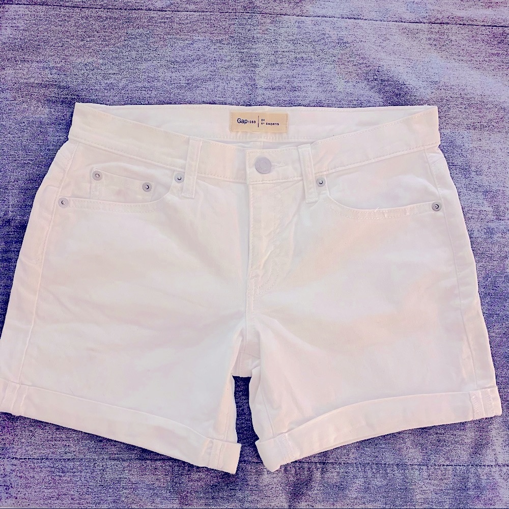 GAP White Denim Shorts S 24,5”